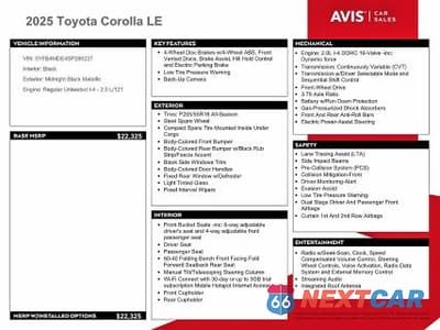 Zdjęcie 12 z 13 samochodu: 2025 TOYOTA COROLLA LE VIN:5YFB4MDE4SP286227 - miniatura