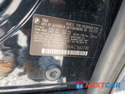 Zdjęcie 12 z 12 samochodu: 2010 BMW 750 LI VIN:WBAKB8C5XACY62728 - miniatura