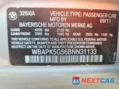 Zdjęcie 12 z 12 samochodu: 2011 BMW 328 XI SULEV VIN:WBAPK5G56BNN31133 - miniatura