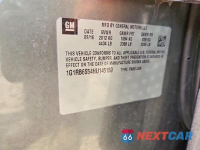 Zdjęcie 13 z 13 samochodu: 2017 CHEVROLET VOLT PREMIER VIN:1G1RB6S54HU145150 - miniatura