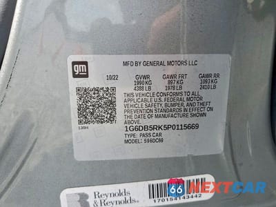 Zdjęcie 12 z 12 samochodu: 2023 CADILLAC CT4 PREMIUM LUXURY VIN:1G6DB5RK5P0115669 - miniatura