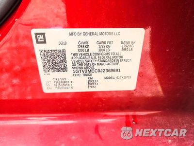 Zdjęcie 12 z 12 samochodu: 2018 GMC SIERRA K1500 SLE VIN:1GTV2MEC0JZ369691 - miniatura