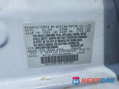 Zdjęcie 12 z 12 samochodu: 2025 NISSAN VERSA SR VIN:3N1CN8FV3SL835583 - miniatura
