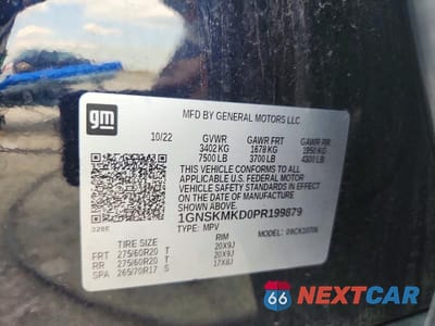 Zdjęcie 13 z 13 samochodu: 2023 CHEVROLET TAHOE K1500 LS VIN:1GNSKMKD0PR199879 - miniatura