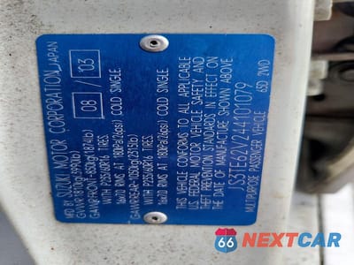 Zdjęcie 13 z 13 samochodu: 2004 SUZUKI GRAND VITARA LX VIN:JS3TE62V244101079 - miniatura