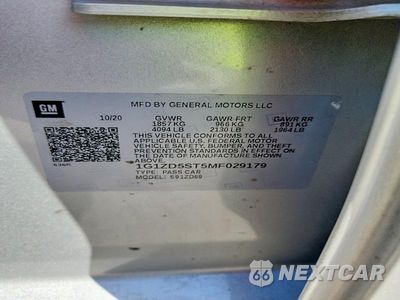 Zdjęcie 12 z 12 samochodu: 2021 CHEVROLET MALIBU LT VIN:1G1ZD5ST5MF029179 - miniatura