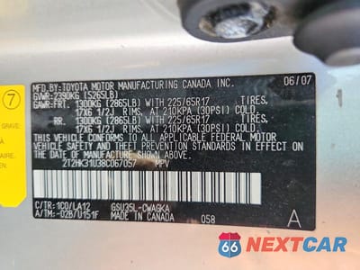 Zdjęcie 13 z 13 samochodu: 2008 LEXUS RX 350 VIN:2T2HK31U38C067057 - miniatura