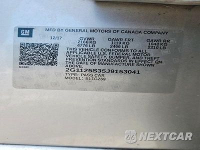 Zdjęcie 12 z 12 samochodu: 2018 CHEVROLET IMPALA PREMIER VIN:2G1125S35J9153041 - miniatura