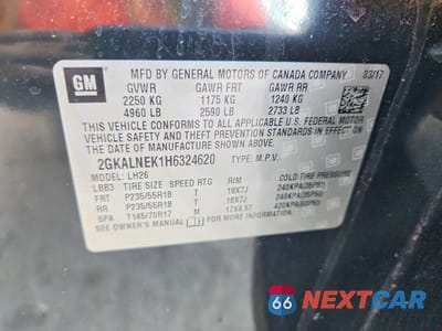 Zdjęcie 13 z 13 samochodu: 2017 GMC TERRAIN SLE VIN:2GKALNEK1H6324620 - miniatura