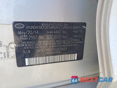 Zdjęcie 13 z 13 samochodu: 2015 HYUNDAI SONATA SE VIN:5NPE24AF5FH004664 - miniatura