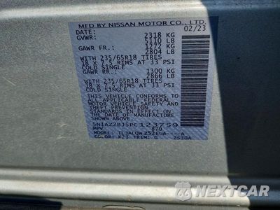 Zdjęcie 14 z 14 samochodu: 2023 NISSAN MURANO SV VIN:5N1AZ2BJ5PC123759 - miniatura