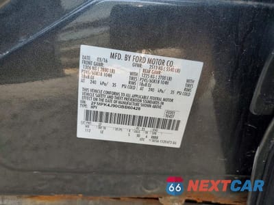 Zdjęcie 13 z 13 samochodu: 2016 FORD EDGE SEL VIN:2FMPK4J90GBB60428 - miniatura