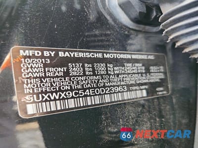 Zdjęcie 13 z 13 samochodu: 2014 BMW X3 XDRIVE28I VIN:5UXWX9C54E0D23963 - miniatura