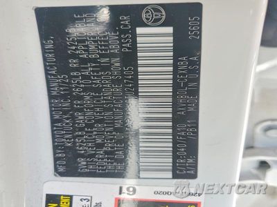 Zdjęcie 12 z 12 samochodu: 2026 TOYOTA CAMRY LE VIN:4T1DAACK6TU247405 - miniatura
