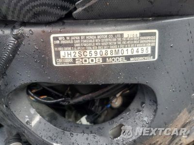 Zdjęcie 9 z 9 samochodu: 2008 HONDA CBR1000 RR VIN:JH2SC59088M010495 - miniatura