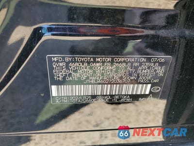 Zdjęcie 12 z 12 samochodu: 2007 LEXUS ES 350 VIN:JTHBJ46G272036707 - miniatura