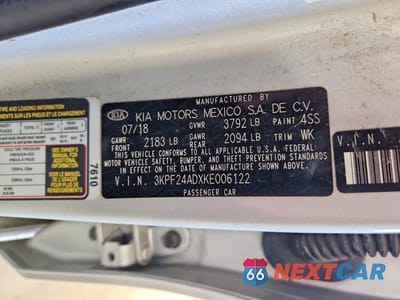 Zdjęcie 12 z 12 samochodu: 2019 KIA FORTE LXS VIN:3KPF24ADXKE006122 - miniatura