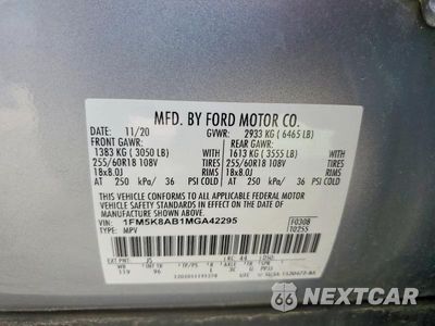 Zdjęcie 13 z 13 samochodu: 2021 FORD EXPLORER POLICE INTERCEPTOR VIN:1FM5K8AB1MGA42295 - miniatura