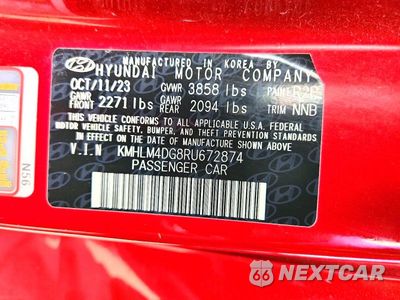 Zdjęcie 12 z 12 samochodu: 2024 HYUNDAI ELANTRA SEL VIN:KMHLM4DG8RU672874 - miniatura