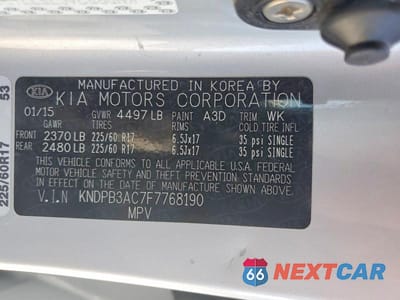 Zdjęcie 12 z 12 samochodu: 2015 KIA SPORTAGE VIN:KNDPB3AC7F7768190 - miniatura