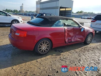 Trzecie zdjęcie samochodu z tyłu: 2006 AUDI A4 1.8 CABRIOLET VIN:WAUAC48H26K007958 - miniatura