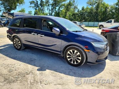 Czwarte zdjęcie samochodu z boku: 2022 HONDA ODYSSEY EXL VIN:5FNRL6H74NB062691 - miniatura