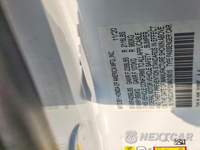 Zdjęcie 12 z 12 samochodu: 2021 HONDA ACCORD EXL VIN:1HGCV1F52MA016015 - miniatura