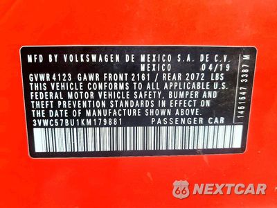 Zdjęcie 12 z 12 samochodu: 2019 VOLKSWAGEN JETTA S VIN:3VWC57BU1KM179881 - miniatura