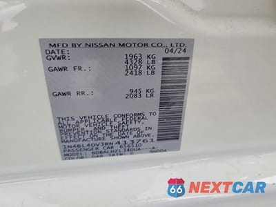 Zdjęcie 13 z 13 samochodu: 2024 NISSAN ALTIMA SV VIN:1N4BL4DV3RN413761 - miniatura