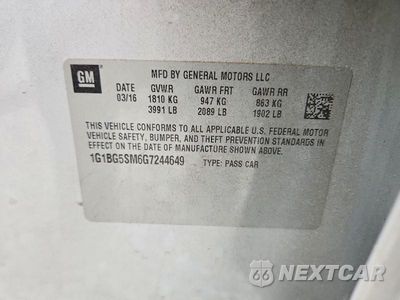 Zdjęcie 13 z 13 samochodu: 2016 CHEVROLET CRUZE PREMIER VIN:1G1BG5SM6G7244649 - miniatura