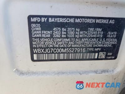 Zdjęcie 13 z 13 samochodu: 2021 BMW X1 SDRIVE28I VIN:WBXJG7C00M5S27916 - miniatura