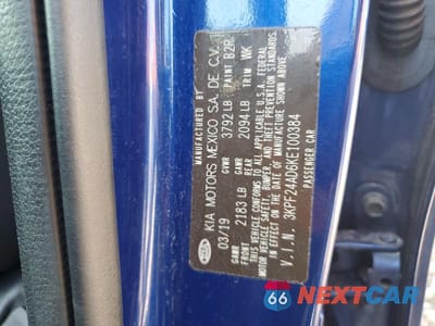 Zdjęcie 12 z 12 samochodu: 2019 KIA FORTE LXS VIN:3KPF24AD6KE100384 - miniatura