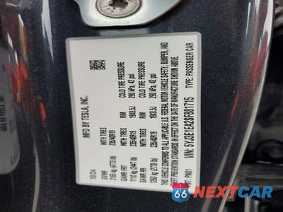 Zdjęcie 12 z 12 samochodu: 2025 TESLA MODEL 3 VIN:5YJ3E1EA2SF881715 - miniatura