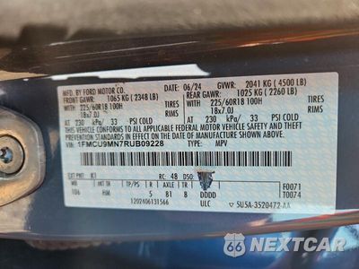 Zdjęcie 13 z 13 samochodu: 2024 FORD ESCAPE ST LINE VIN:1FMCU9MN7RUB09228 - miniatura