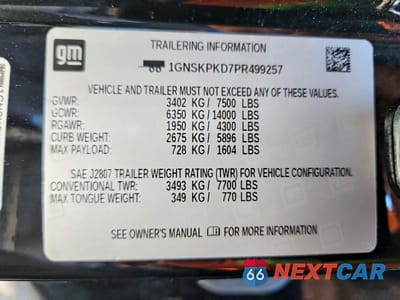 Zdjęcie 14 z 14 samochodu: 2023 CHEVROLET TAHOE K1500 Z71 VIN:1GNSKPKD7PR499257 - miniatura