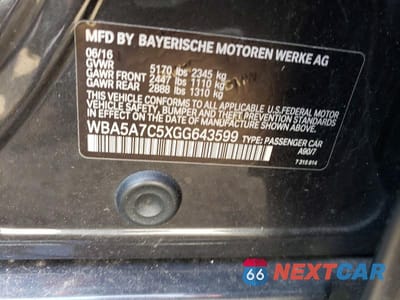 Zdjęcie 12 z 12 samochodu: 2016 BMW 528 XI VIN:WBA5A7C5XGG643599 - miniatura