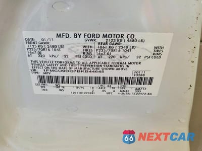 Zdjęcie 13 z 13 samochodu: 2011 FORD ESCAPE XLT VIN:1FMCU9DG7BKB44645 - miniatura
