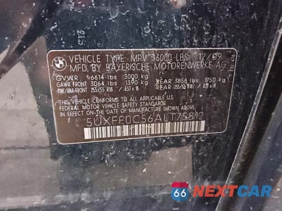 Zdjęcie 12 z 12 samochodu: 2010 BMW X5 XDRIVE35D VIN:5UXFF0C56ALT75812 - miniatura