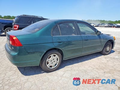 Trzecie zdjęcie samochodu z tyłu: 2002 HONDA CIVIC EX VIN:1HGES26742L009741 - miniatura