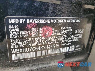 Zdjęcie 13 z 13 samochodu: 2019 BMW X1 SDRIVE28I VIN:WBXHU7C54K3H46515 - miniatura