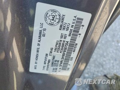 Zdjęcie 13 z 13 samochodu: 2015 HONDA ODYSSEY TOURING VIN:5FNRL5H90FB507554 - miniatura
