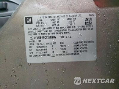 Zdjęcie 14 z 14 samochodu: 2012 CHEVROLET EQUINOX LT VIN:2GNFLDE56C6288946 - miniatura