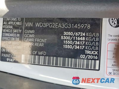 Zdjęcie 13 z 13 samochodu: 2016 MERCEDES-BENZ METRIS VIN:WD3PG2EA3G3145978 - miniatura