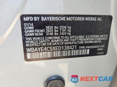Zdjęcie 12 z 12 samochodu: 2014 BMW 740 LI VIN:WBAYE4C5XED138421 - miniatura