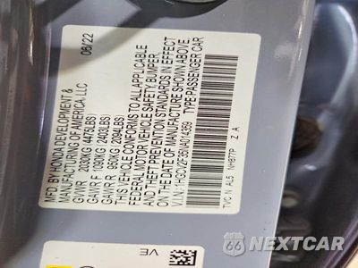 Zdjęcie 12 z 12 samochodu: 2022 HONDA ACCORD SPORT VIN:1HGCV2F35NA014359 - miniatura
