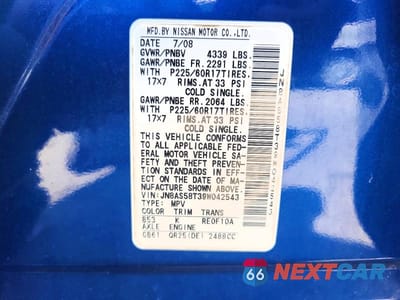 Zdjęcie 12 z 12 samochodu: 2009 NISSAN ROGUE S VIN:JN8AS58T39W042543 - miniatura