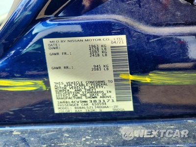 Zdjęcie 13 z 13 samochodu: 2021 NISSAN ALTIMA SR VIN:1N4BL4CV3MN383171 - miniatura