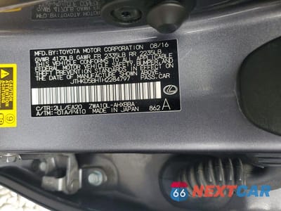 Zdjęcie 13 z 13 samochodu: 2017 LEXUS CT 200 VIN:JTHKD5BH1H2284797 - miniatura