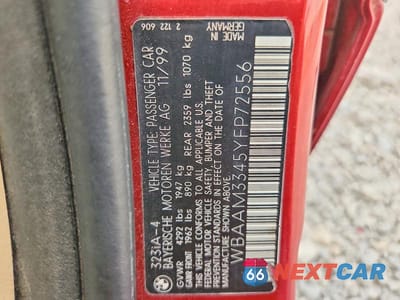Zdjęcie 13 z 13 samochodu: 2000 BMW 323 I VIN:WBAAM3345YFP72556 - miniatura