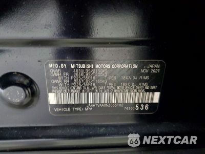 Zdjęcie 13 z 13 samochodu: 2022 MITSUBISHI ECLIPSE CROSS LE VIN:JA4ATVAAXNZ055102 - miniatura